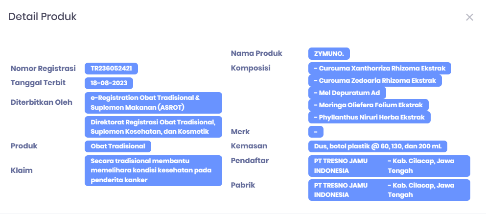 BPOM zymuno asli dan palsu