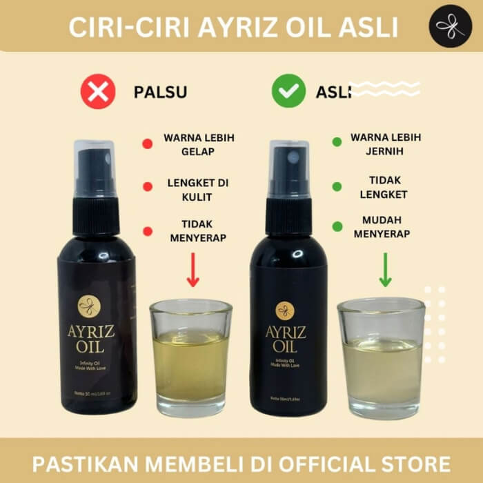 ayriz oil asli dan palsu