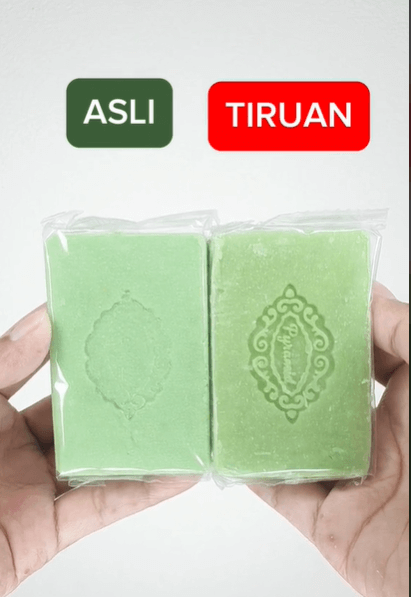 perbedaan sabun pyary asli dan palsu